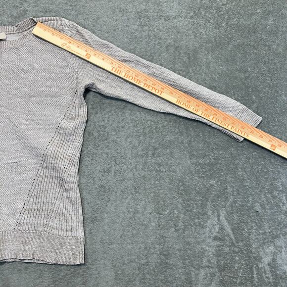 Ann Taylor LOFT Outlet Women Beige Boatneck Pullover Cotton Sweater Medium Beach - Picture 3 of 10